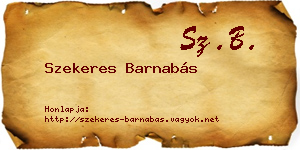 Szekeres Barnabás névjegykártya