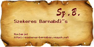 Szekeres Barnabás névjegykártya