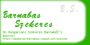 barnabas szekeres business card